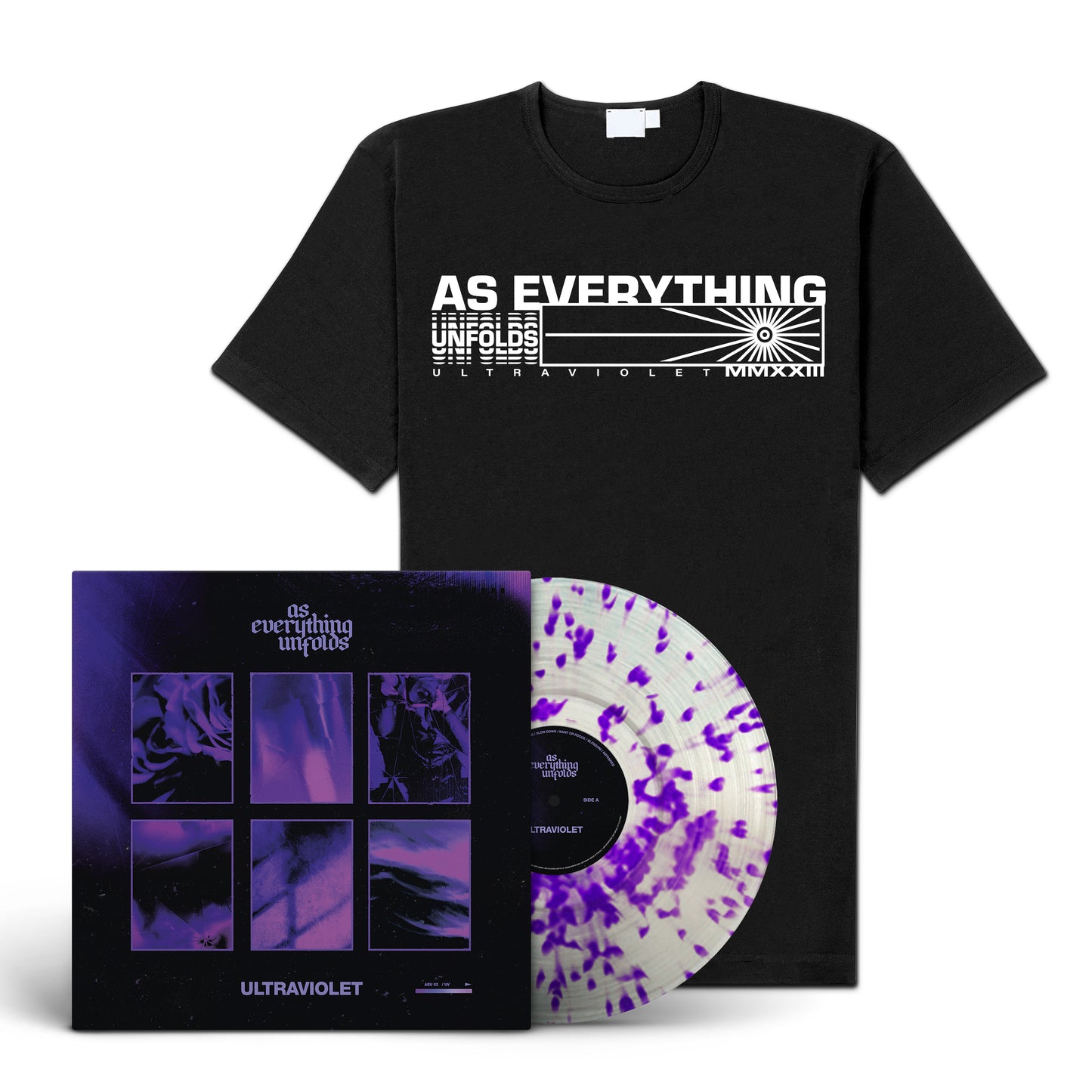 As Everything Unfolds "Ultraviolet" LP-Bundle "MMXXIII" (splatter vinyl)