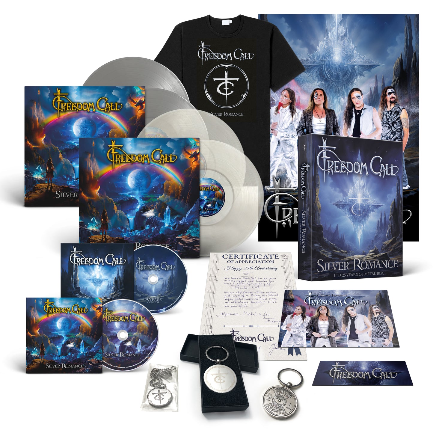 Freedom Call "Silver Romance" exclusive Box-LP-LP-Bundle "Silver"