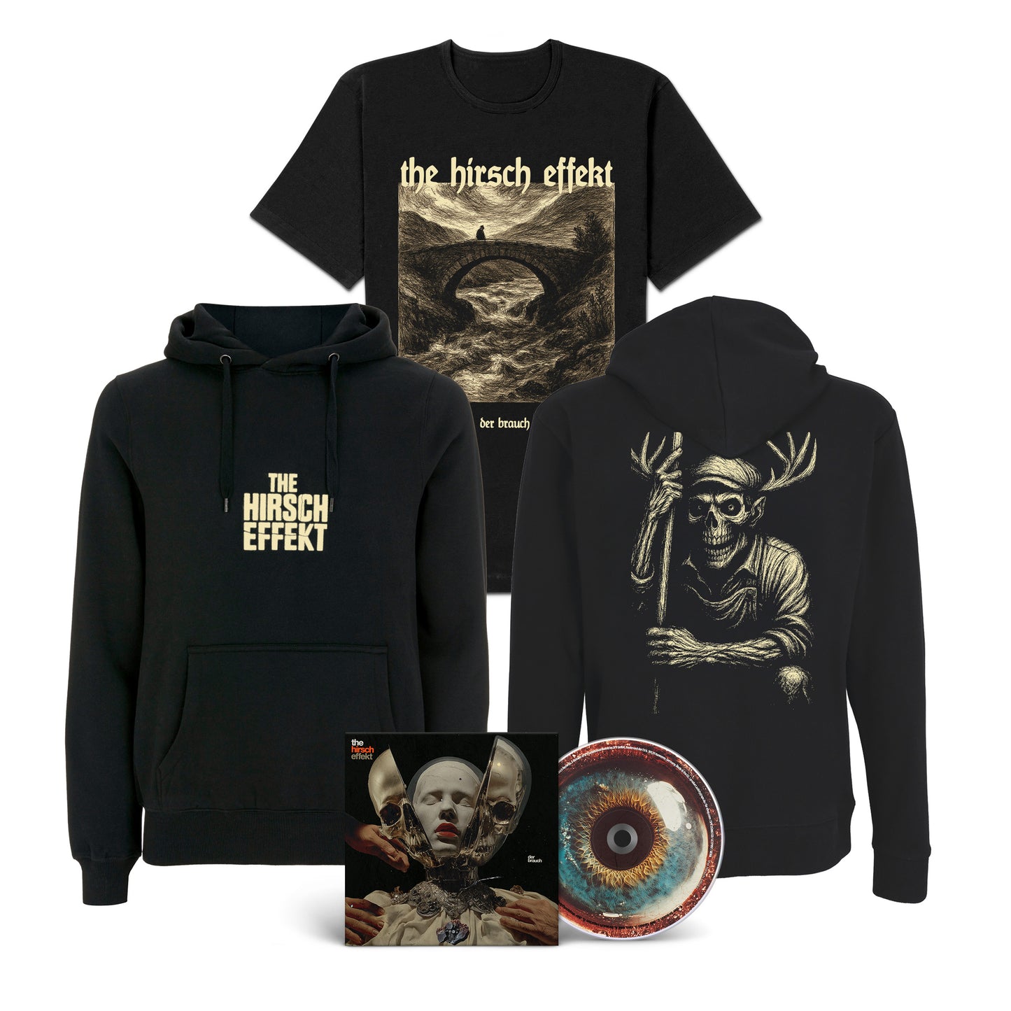 The Hirsch Effekt "Der Brauch" CD-Shirt-Hoodie-Bundle "Die Brücke" & "Der Brauch"