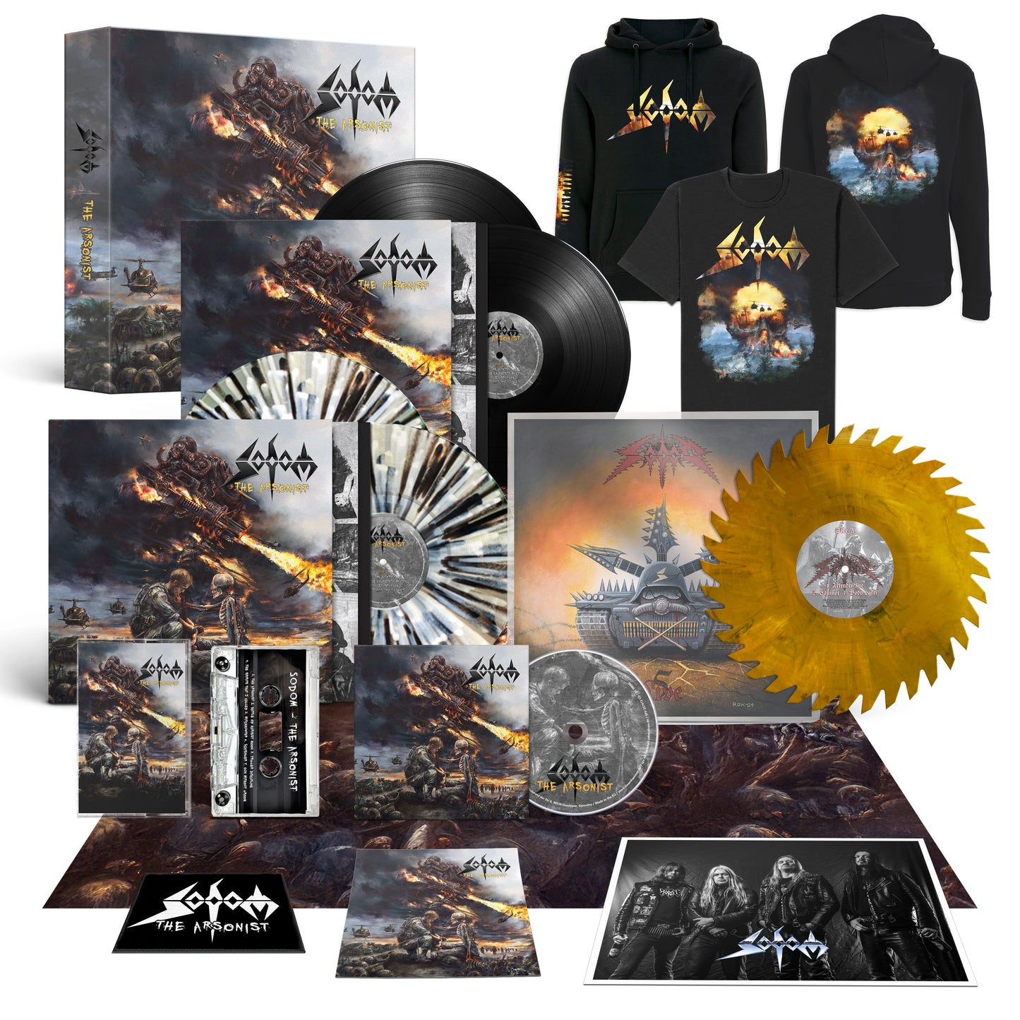 Sodom "The Arsonist" exclusive Box-LP-Shirt-Hoodie-Bundle "The Arsonist"