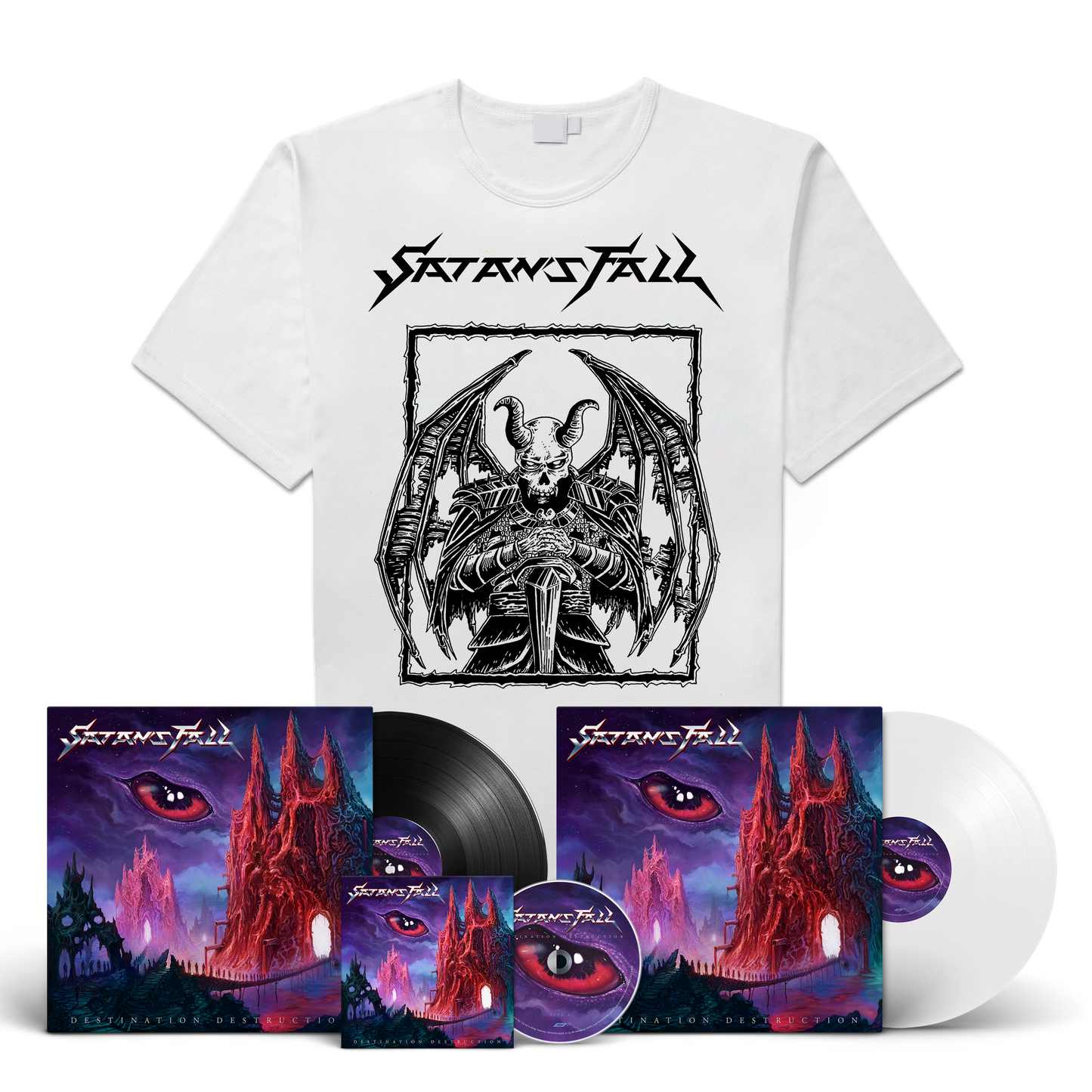 Satan's Fall "Destination Destruction" exclusive CD-LP-LP-Bundle "Demonlord"