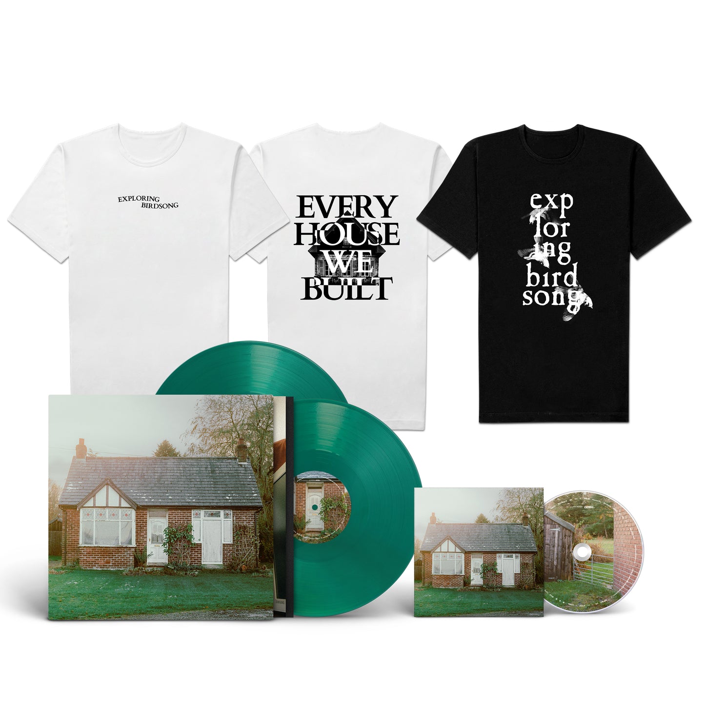 Exploring Birdsong "Every House We Built" CD-LP-Shirts-Bundle "Bird" & "House"