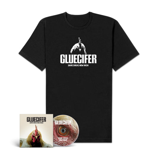 Gluecifer "Same Drug New High" CD-Shirt-Bundle "Cock"