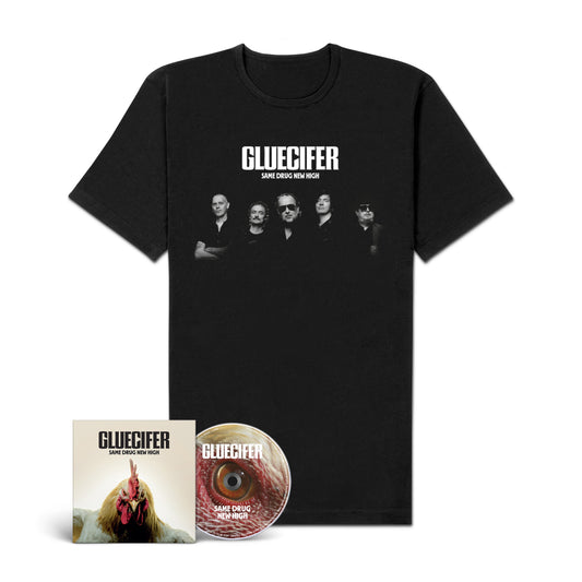 Gluecifer "Same Drug New High" CD-Shirt-Bundle "Band"
