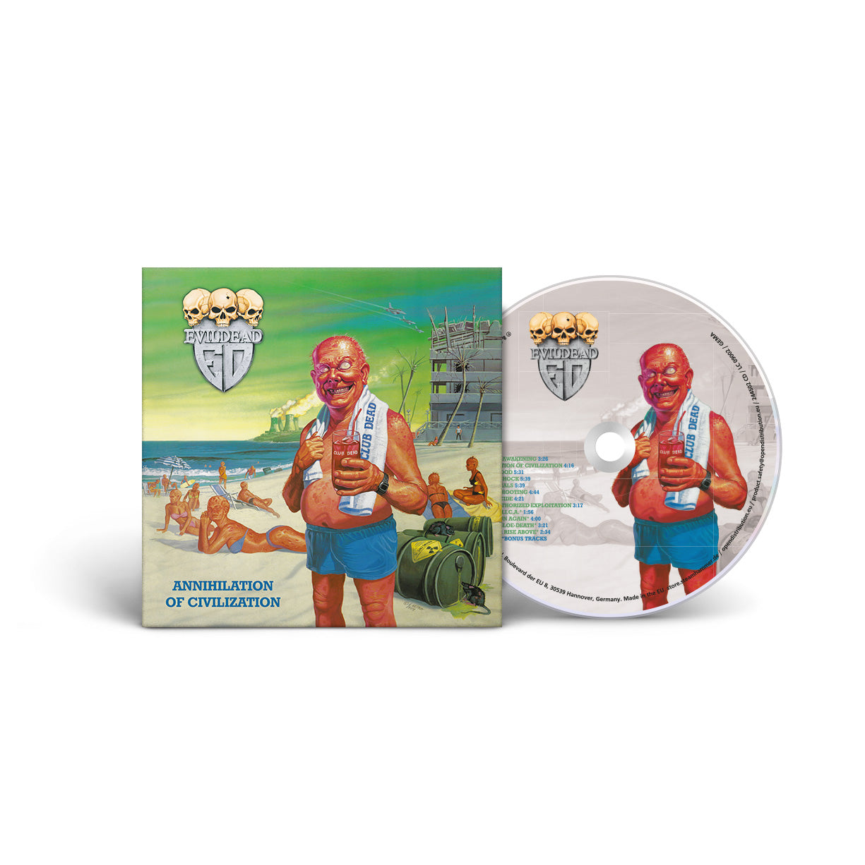 Evildead "Annihilation Of Civilization" CD-Shirt-Bundle "Skulls"