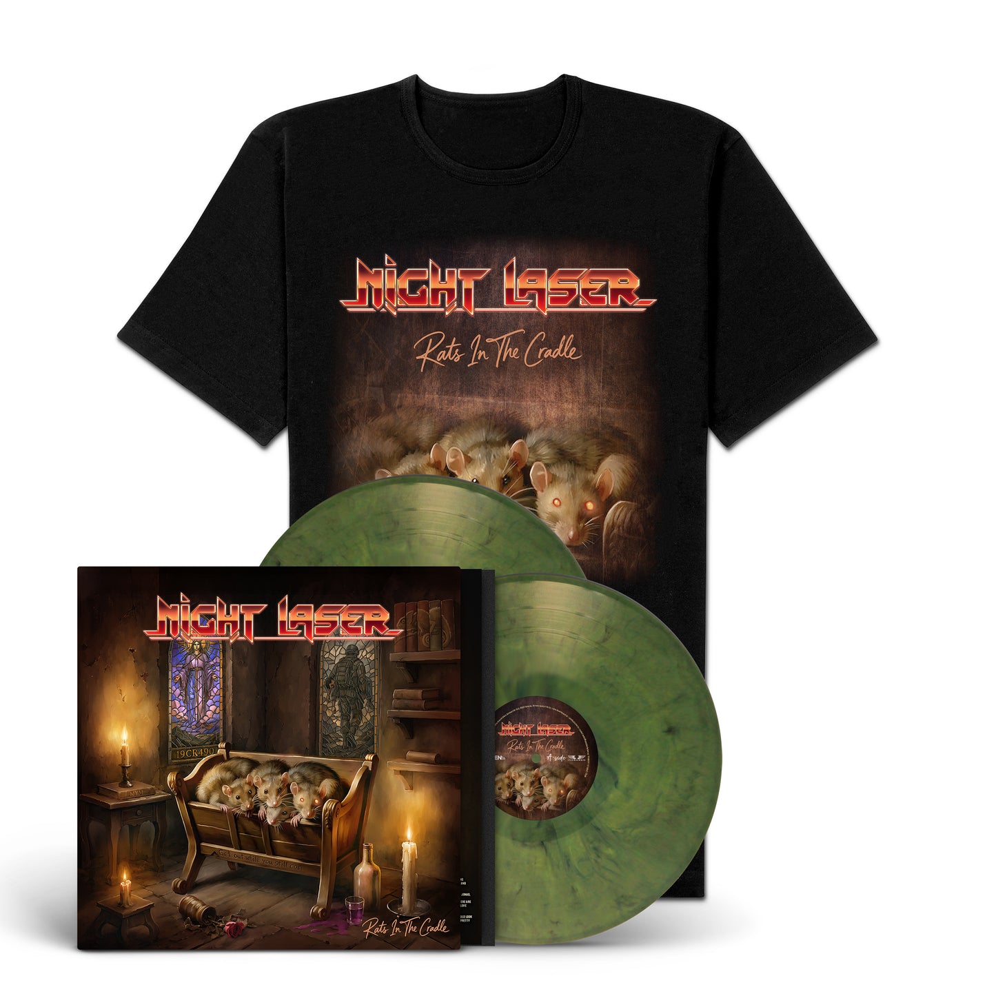 Night Laser "Rats In The Cradle" LP-Bundle "Rats"