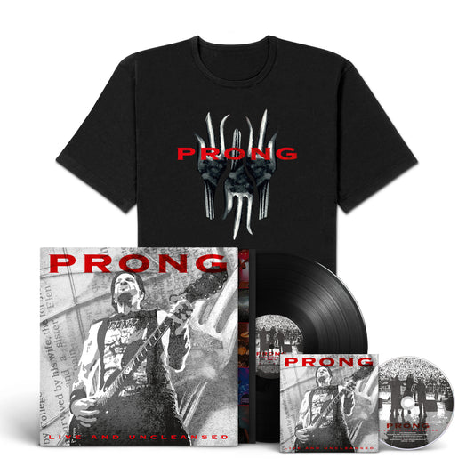 Prong "Live And Uncleansed" LP-CD-Shirt-Bundle "Fork"