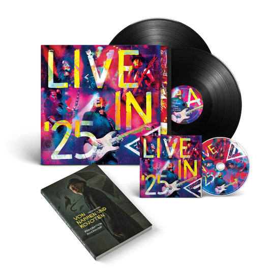 Fargo / Peter Knorn CD-LP-Buch-Bundle "Live In '25" / "Von Narren und Kojoten - Faszination Rockmusik"