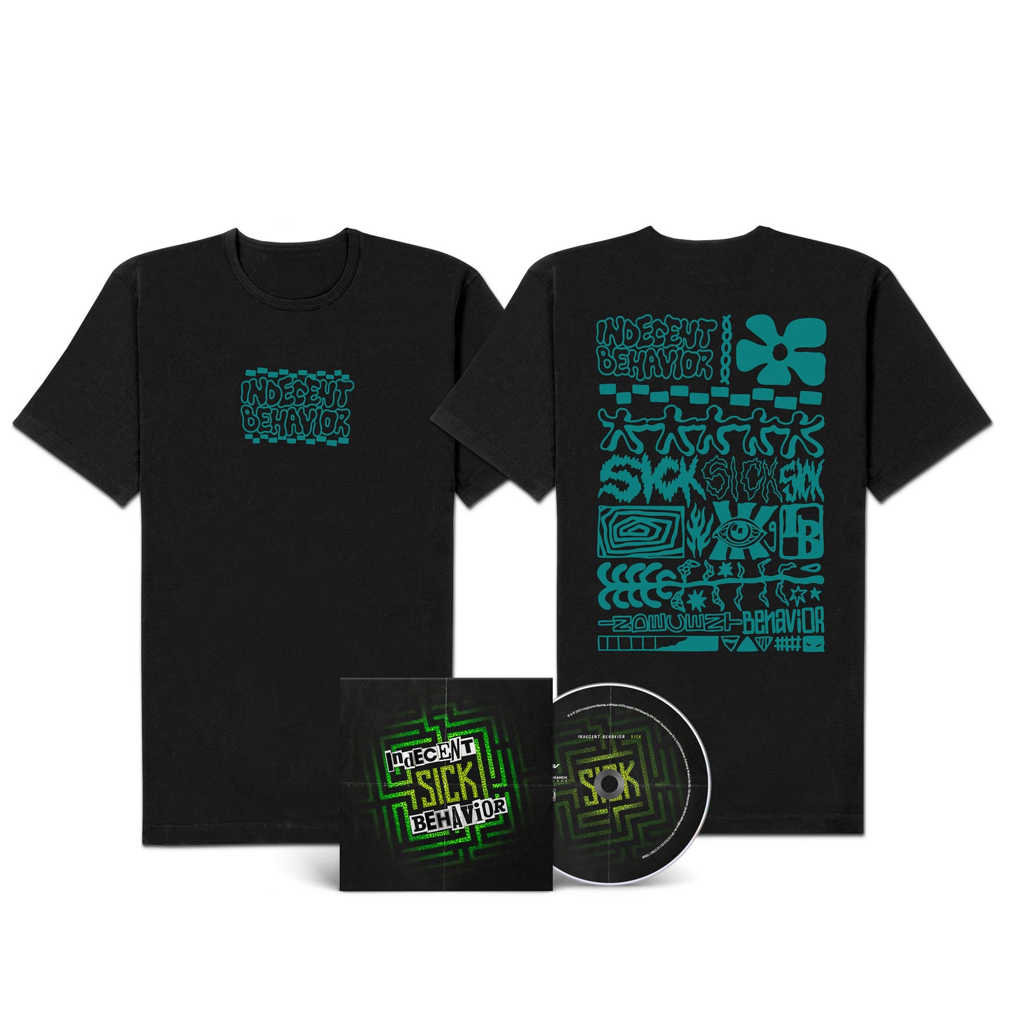 Indecent Behavior "SICK" CD-Shirt-Bundle "Weirdness"