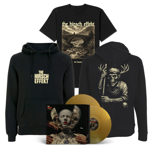 The Hirsch Effekt "Der Brauch" gold LP-Shirt-Hoodie-Bundle "Die Brücke" & "Der Brauch"