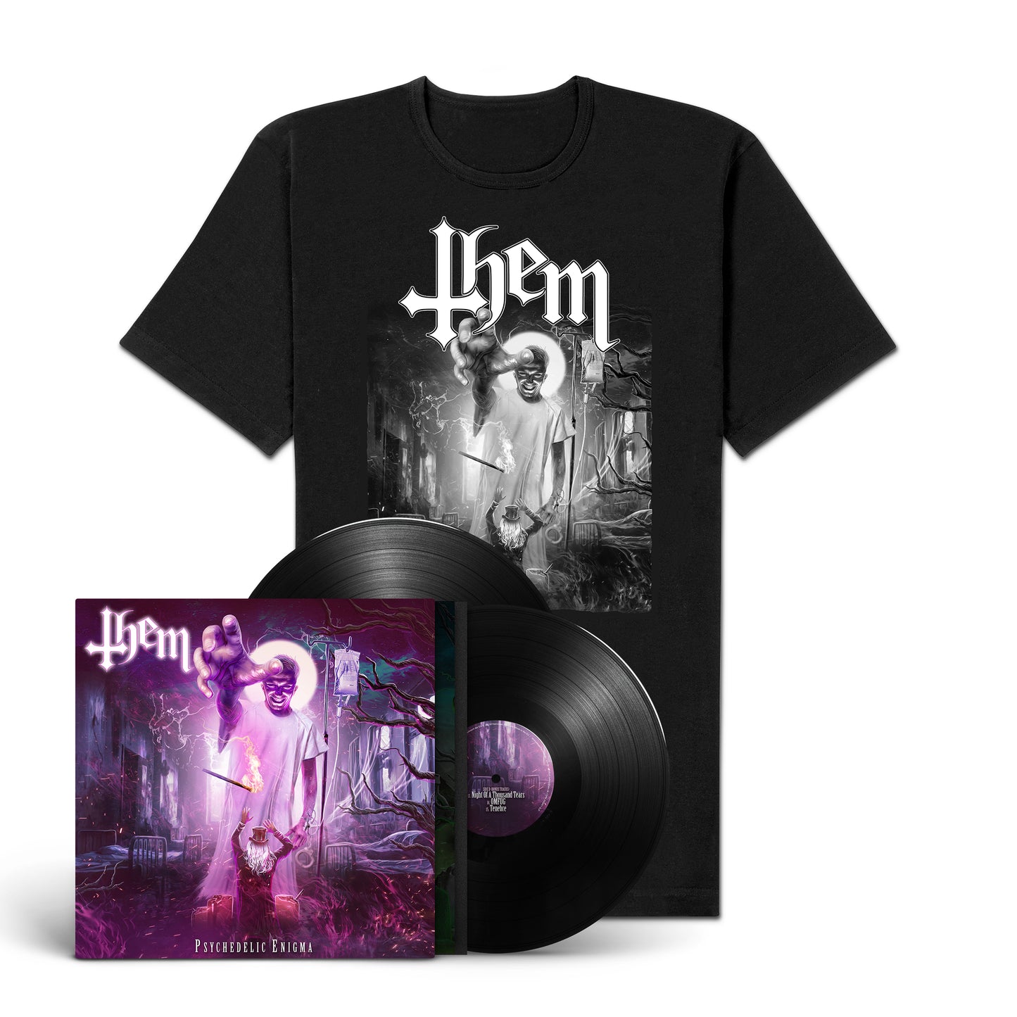 Them "Psychedelic Enigma" LP-Shirt-Bundle