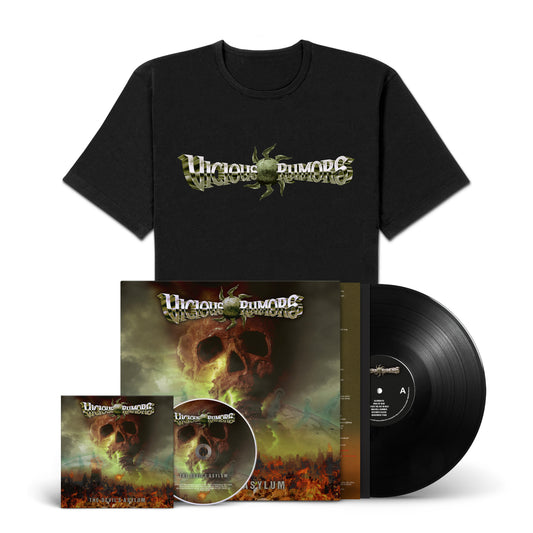 Vicious Rumors "The Devil's Asylum" LP-CD-Shirt-Bundle "Logo"