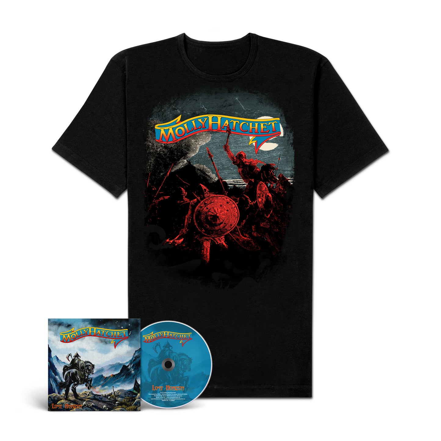 Molly Hatchet "Lost Horizon" CD-Shirt Bundle "Firing"