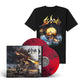 Sodom "The Arsonist" (red transparent with black streaks) LP-Shirt-Bundle "The Arsonist"
