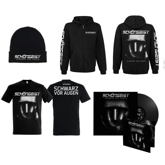 Schöngeist "Schwarz vor Augen" CD-LP-Shirt-Hoodie-Beanie-Bundle