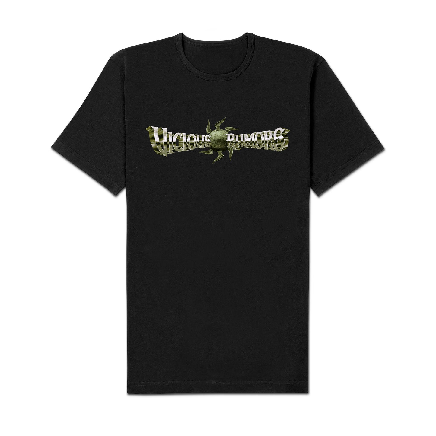 Vicious Rumors "The Devil's Asylum" LP-Shirt-Bundle "Logo" (marbled green/yellow-black vinyl)